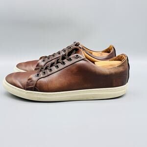 Thursday Shoes Mens 11 Brown Leather Low Top Lace Up Casual Everyday Sneakers
